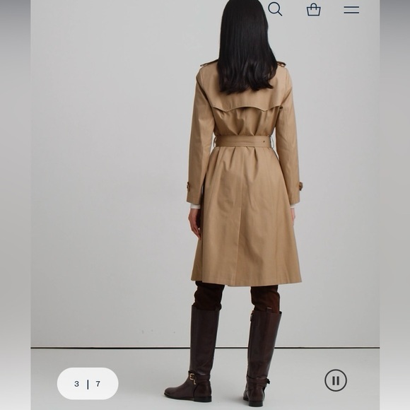 LONDON FOG beige 
TRENCH COAT WITH HOOD AND BELT/L - Picture 2 of 5
